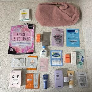 Beauty 22 Pcs Skincare Deluxe Samples & Bag Set Lot Bundle #6
